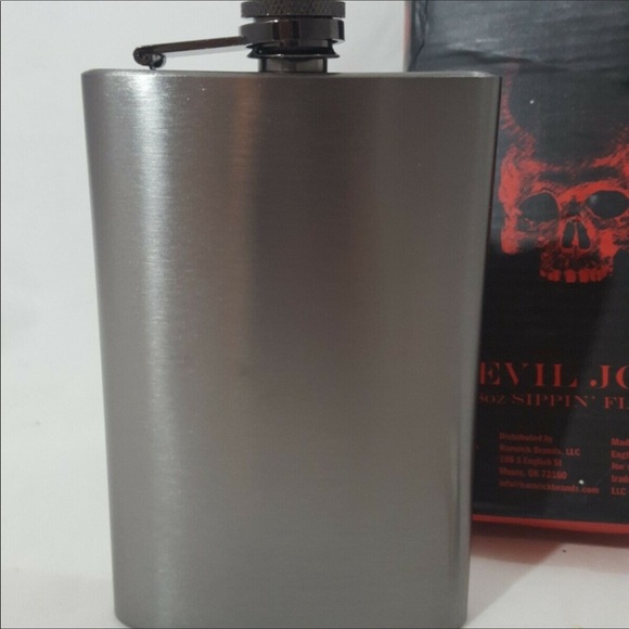 NIB Devil Joe 8 oz. Stainless Steel Flask Unisex - Picture 2 of 4